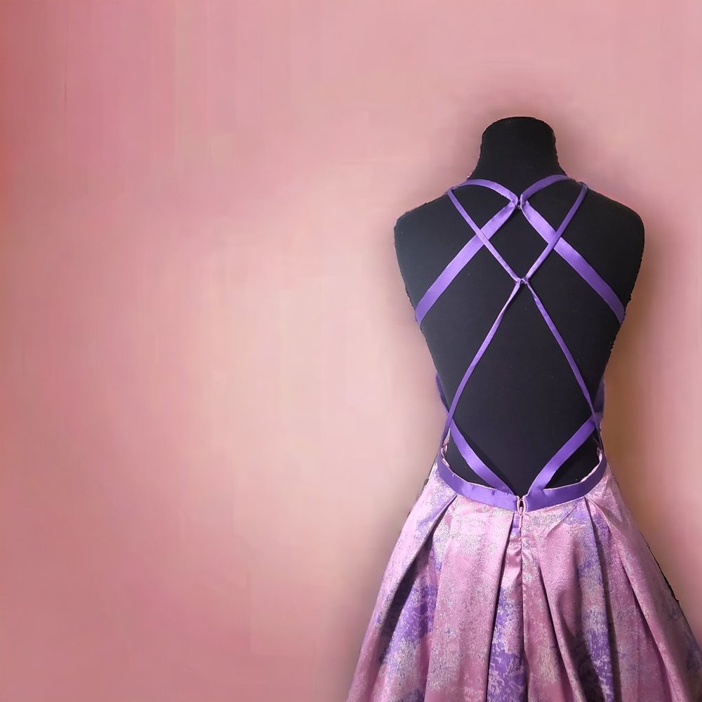 Morell Maxie Metallic Jacquard Print Ball Gown - Picture 7 of 8